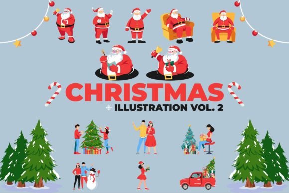 A Brand Designer's Take on Christmas Illustration Vol 2 Graphics