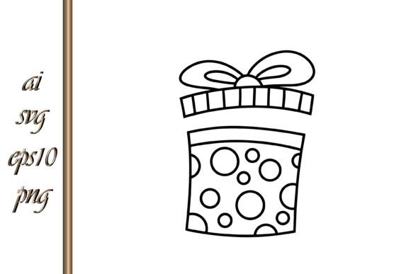 A Festive Gift Box Illustration for Graphics and Marketing