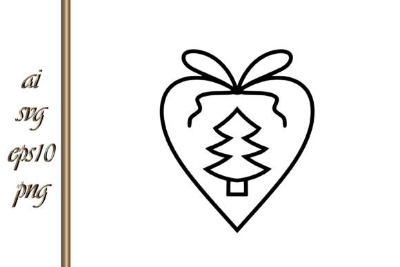 A Festive Heart Doodle Tree for Graphics & Illustrations