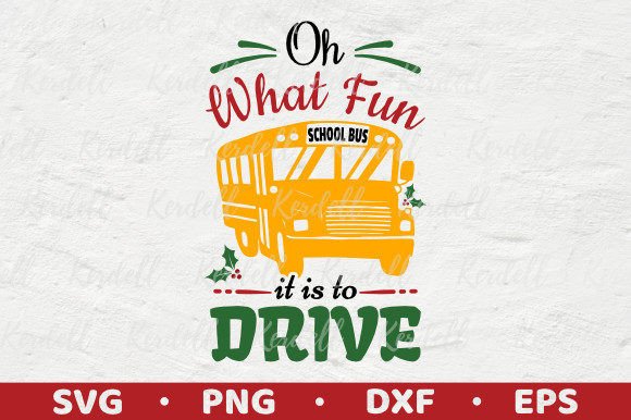 A Festive School Bus Driver Graphic for Crafters