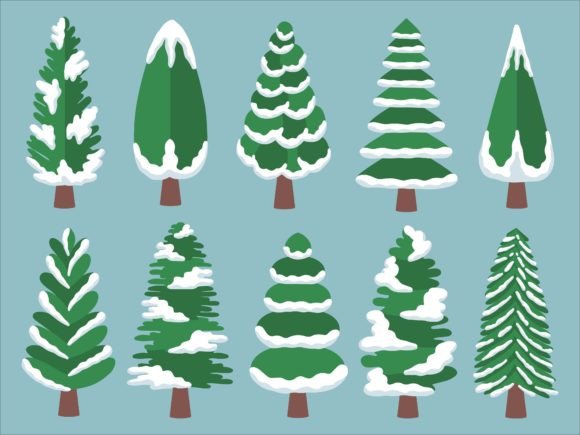 A Review of Christmas Pine Tree Snow Watercolor Graphics