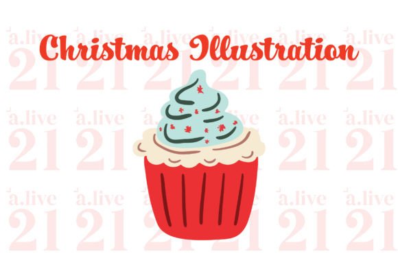 Christmas Muffin Illustrations for Editorial Graphics