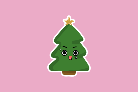 Kawaii Christmas Graphics for Festive Products