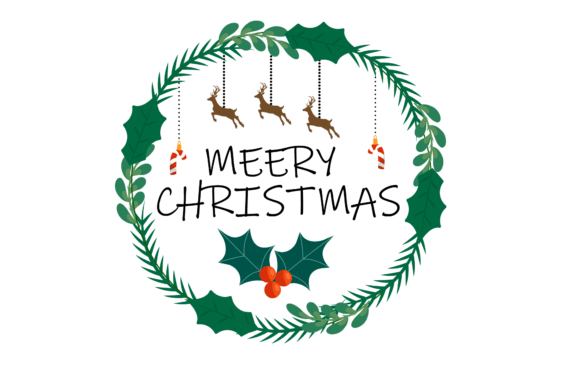 Merry Christmas Text Design Graphics for Holiday Branding